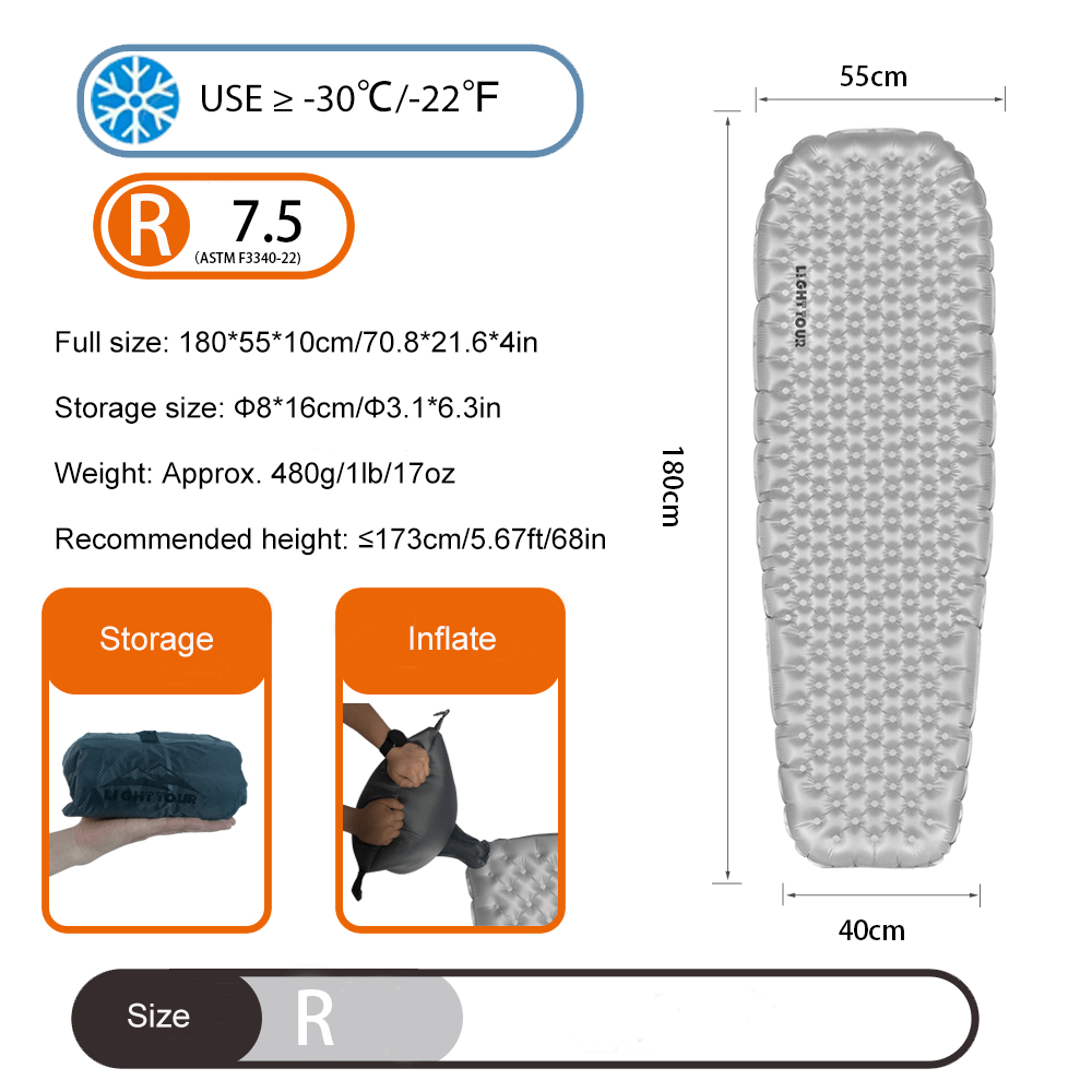 Matelas de couchage Light Tour R7.5 20D