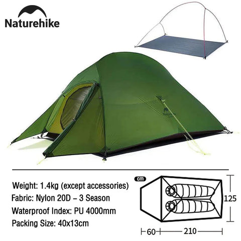 Image of Naturehike Cloud Up Série 1/2/3 Personnes