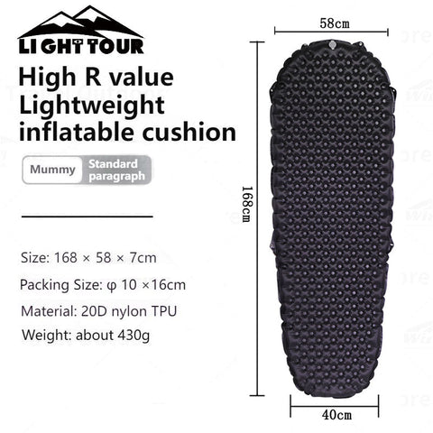 Image of Matelas de couchage Light Tour R3.5/R5.8 en nylon 20D