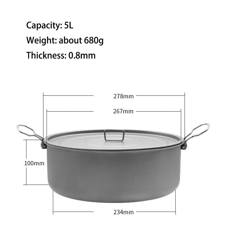 Whislux Titanium 5/7L Topf