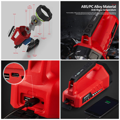 Image of Sunrei TZ800 Long Distance LED + COB Flashlight