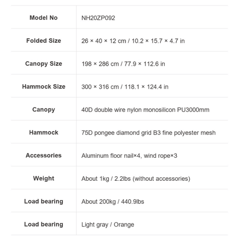Image of Naturehike Venus Canopy Hängematte