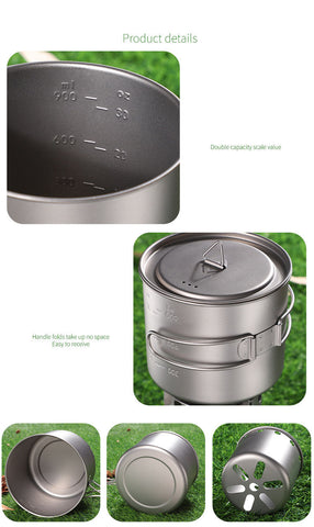 Image of Whislux Titanium Portable Firewood Stove Set