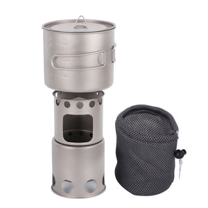 Whislux Titanium Portable Firewood Stove Set