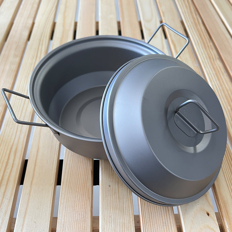 Whislux Titanium 1100ml Double Handles Flying Saucer Pot