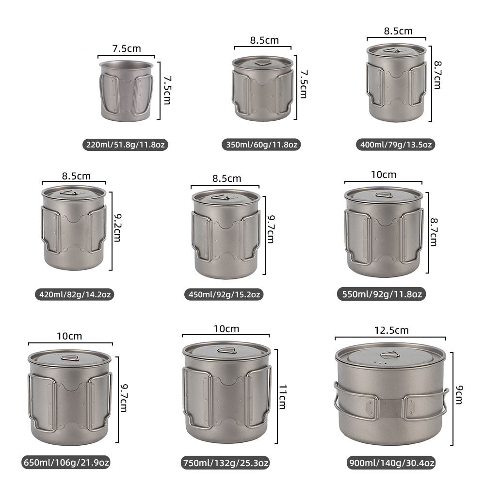 Whislux Titanium Cup with Lid
