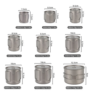 Whislux Titanium Cup with Lid