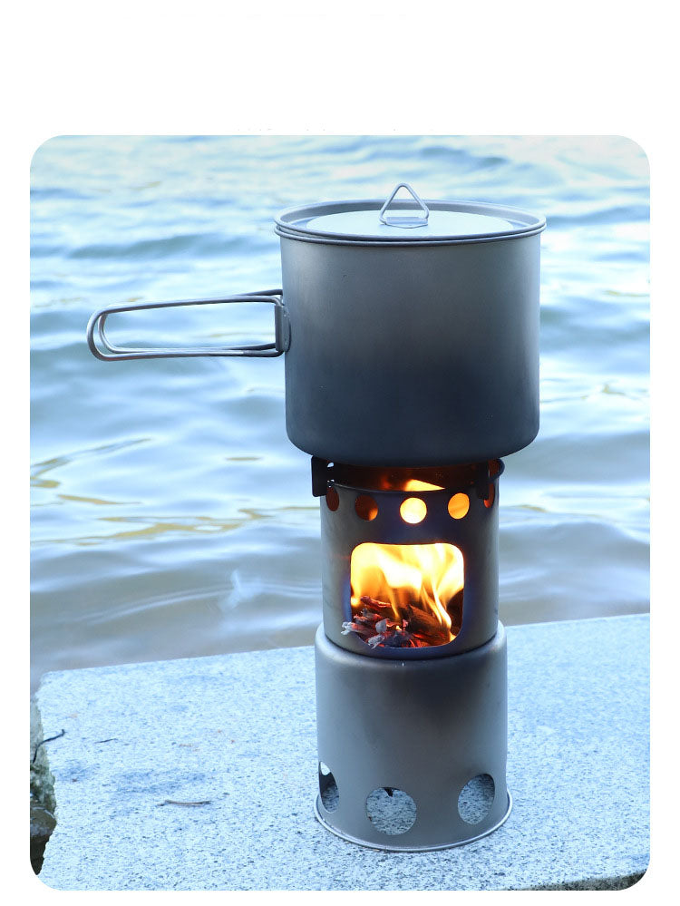Whislux Titanium Portable Firewood Stove Set