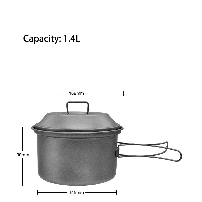 Casserole soucoupe volante en titane Whislux de 1,4 L