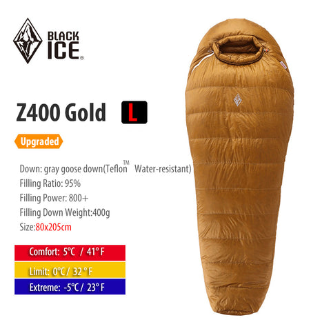 Black ice outlet sleeping bag