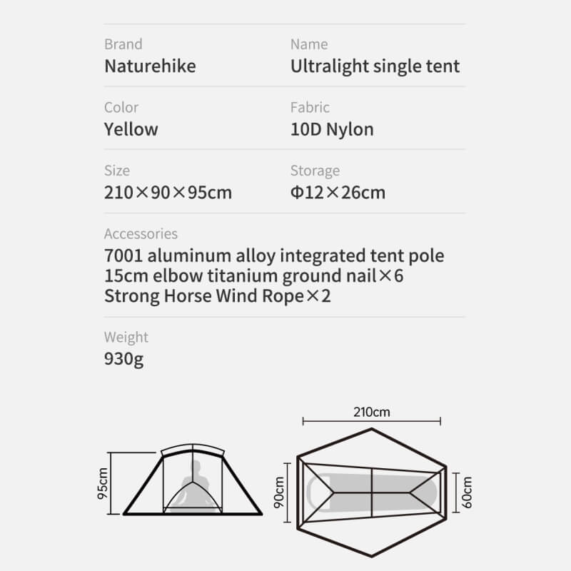 Naturehike Cloud Trace 1 Tent 10D
